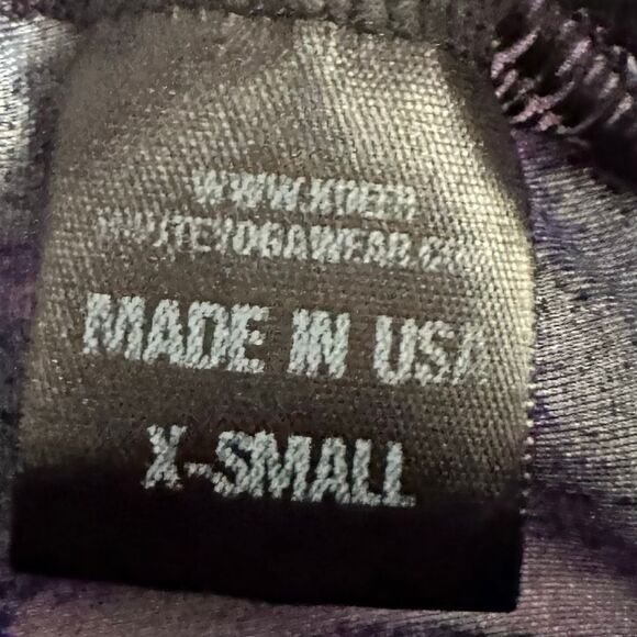 K-Deer Purple Leopard Print Splash Leggings - Picture 5 of 6